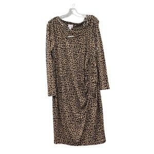 Isabel Maternity by Ingrid & Isabel Animal Print Long Sleeve Dress